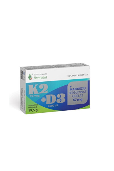 Other K2+D3+Chelat de bisglicinat de magneziu, 30 de comprimate, Remedia