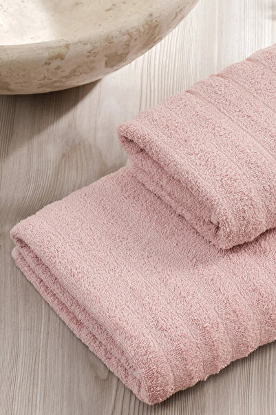 HRN Textile Set of 2 Cotton Wave Bath Towels