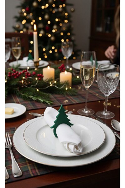 DigiArtisan3D حلقات مناديل على شكل قرون الغزلان وندف الثلج وشجرة الصنوبر لطاو...