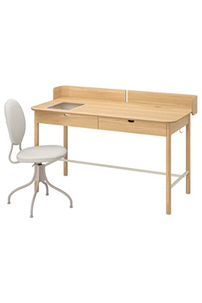 IKEA RIDSPÖ Desk, oak, 140 x 70 cm