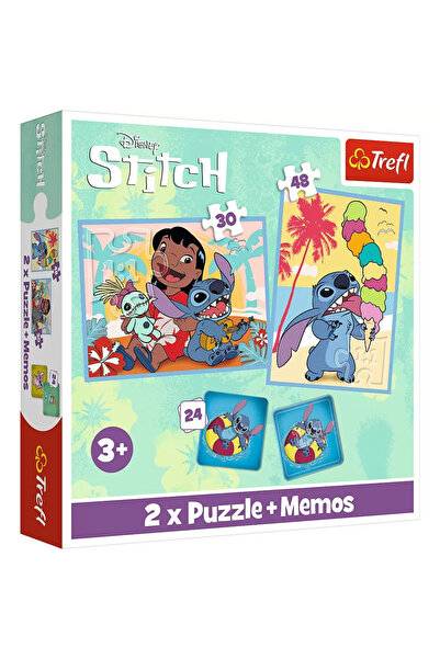 Trefl Puzzle Trefl 2 în 1 Memo Disney Stitch Lilo