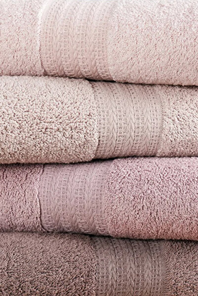 HRN Textile 4-Piece Cotton Rainbow Towel Set