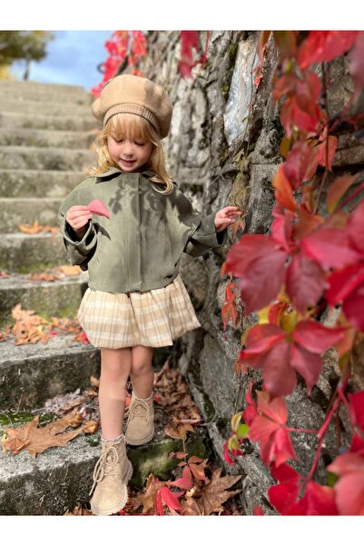 Pinkitokids Ada Suede Look Bomber Jacket and Seersucker Skirt Girls' Set