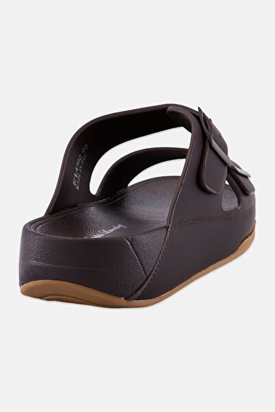 English Laundry Men 2 Strap Slip On Arabic Sandals, Coffee Brown