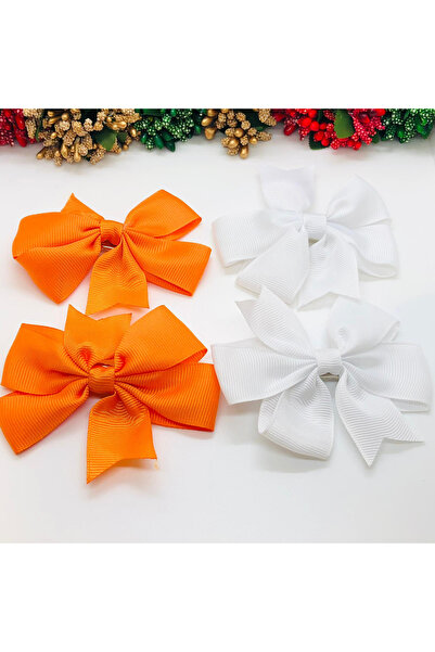 İnDerin Agrafă de păr cu panglică grosgrain 4 bucăți agrafe 8 cm