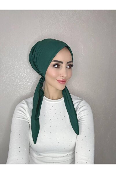 OykumBone Zümrüt dört mevsim kullanıma uygun düz pamuk şal eşarp