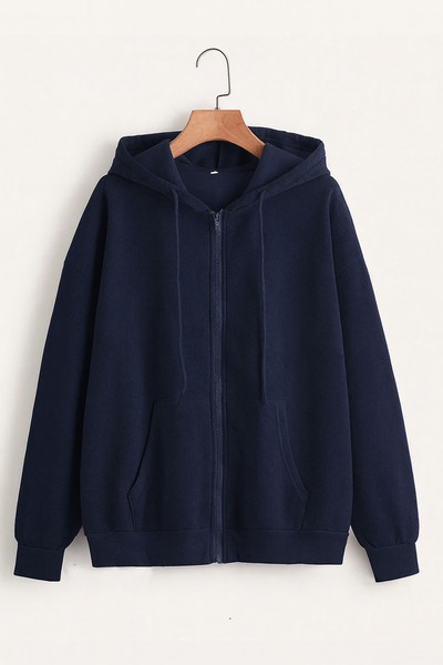 S&A DESIGN 3-Piece Unisex Zippered Hooded Cardigan Jacket Sweatshirt