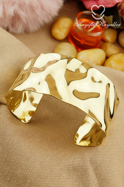 Keyifli Hayaller Çelik Kelepçe - Kararmaz Kalın Plaka Taş Ayarlanabilir Model...