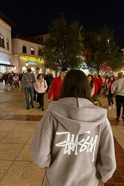 CLASSY.MODA Unisex Oversized 3 Thread Ş Fleece-Lined Back Lettering B Printed Thick K Hooded Kangaroo Pocket Sweat