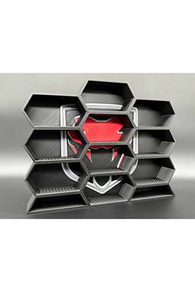 HasFar Tech Viper Jeep-Themed Hexagonal Hot Wheels Car Rack 9-Piece Set