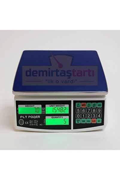 Demirtaş Tartı PLT Power 30 Kg-0.5 Gr Tartım Ve Sayım Terazisi-adet Sayıcı Ta...