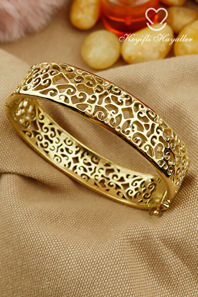 Keyifli Hayaller Çelik Kelepçe - Kararmaz Telkari Kalın Model Çelik Kelepçe K...