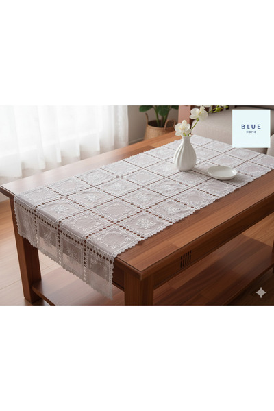 Blue Home Dantel Pvc Buz Dolabı Ayakkabılık Raf Dolap Çekmece Örtüsü / Eni :5...