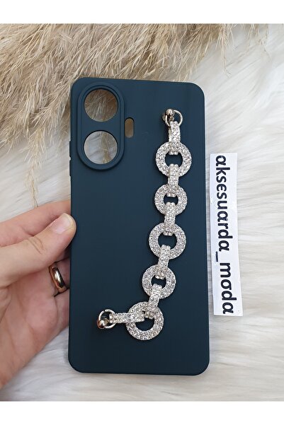 Aksesuarda Moda Realme C55 Compatible Stone Pattern Handheld Launch Case