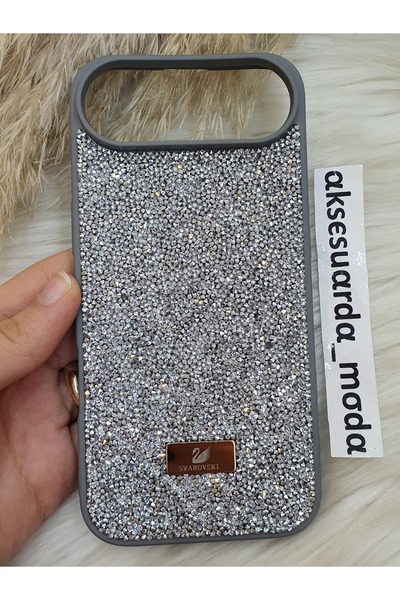 ZB Aksesuarda Moda حافظة فاخرة متوافقة مع آيفون 17 مزينة بأحجار سواروفسكي