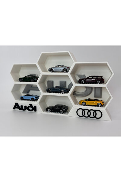 HasFar Tech Audi - Themed Hexagonal Hot Wheels Car Rack 7-Piece