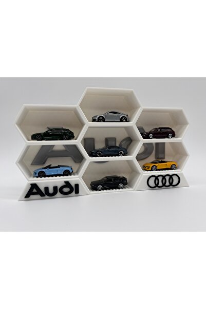 HasFar Tech Audi - Themed Hexagonal Hot Wheels Car Rack 7-Piece