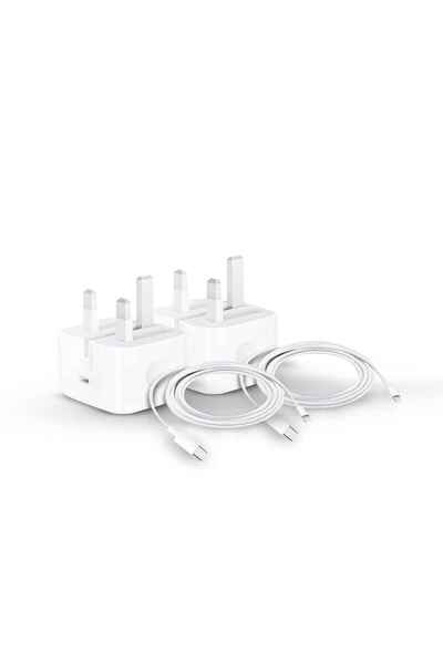 DEVON iPhone charger with 2 cables and 2 PD plugs, 20W fast and safe charging, 1-meter cables, compatible with iPhone