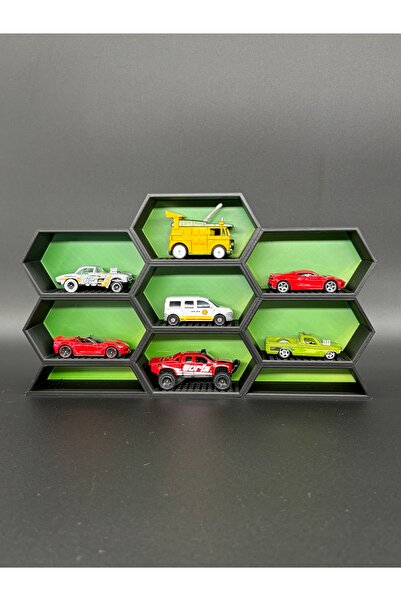 HasFar Tech Honeycomb Patterned Hot Wheels – Diecast Car Display Stand Set of 7