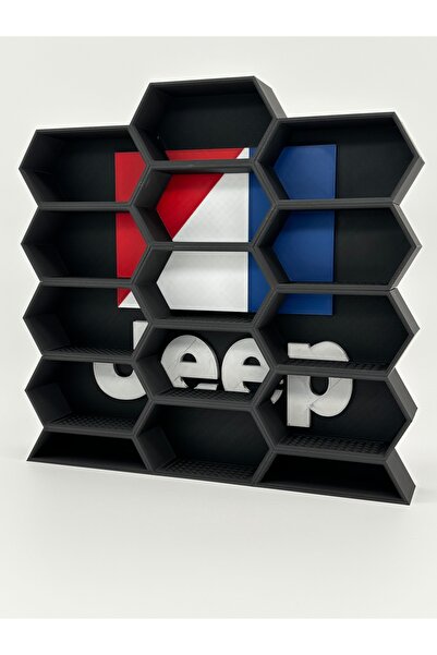 HasFar Tech Amc Jeep-Themed Hexagonal Hot Wheels Car Rack 13-Piece Set