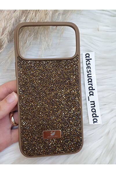 ZB Aksesuarda Moda iPhone 17 Pro Max Compatible Swarovski Stone Luxury Branded Case