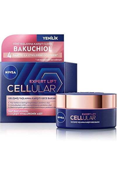 NIVEA Cellular Expert Lift Gelişmiş Yaşlanma Karşıtı Gece Kremi 50 ml X 5 ADET