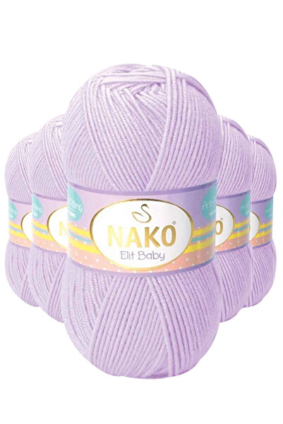 NAKO 5 τεμάχια Elite Baby πλεκτό νήμα χειροποίητο που δεν ραφίζει μάλλινο βρε...