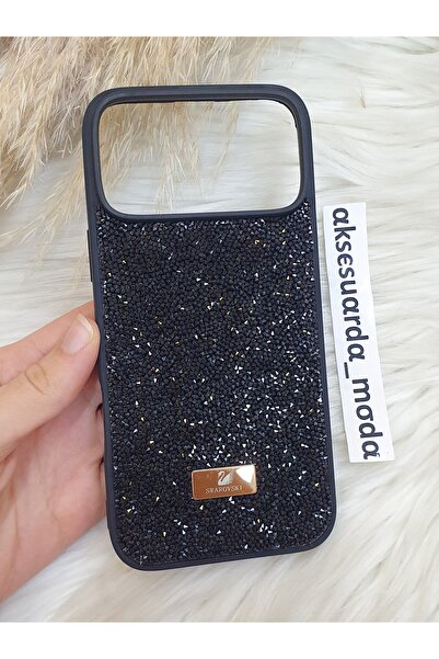 ZB Aksesuarda Moda حافظة فاخرة متوافقة مع آيفون 17 برو ماكس مزينة بأحجار سواروفسكي