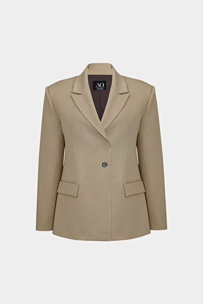 Açelya Okcu Premium Vento Side Button Detailed Woven Jacket