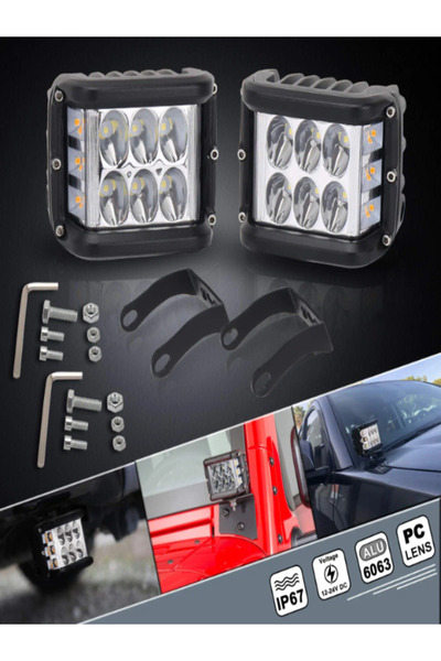 Smart Flood Combo 4 Inch Cube Work Light Side Shooter Led Light Pods for Jeep Truck ATV SUV UTV 4x4