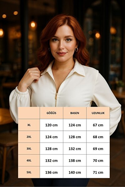 FOR ESRA BIG TREND Women's Plus Size Waist Drawstring Lace-Up Zipper Long Sleeve Rubber Slim Micro Woven Jacket