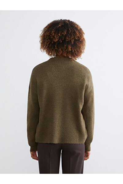 LC Waikiki Xside Bear Patterned Oversized Women's Knitwear Sweater