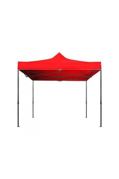 KlaussTech Pavilion Tent, Dimensions 3 X 3 Meters, Waterproof, Quick Assembly, Red Color