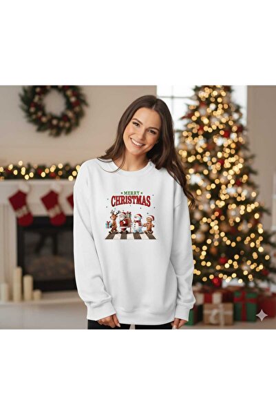 blausee wear سويت شيرت LiyAdaCo للجنسين باللون الأبيض لعيد الميلاد المجيد وسا...