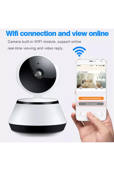 Twinkle Mart Smart Net PTZ CCTV Security Camera 360 Degree Moving WiFi IP Camera V 380