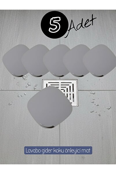 Dem Home 5 ADET Antrasit Koku Önleyici Silikon Banyo Mutfak Lavabo Balkon Gider Tıpası Kapağı Böcek Önleyici