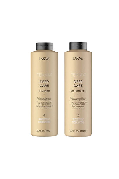 Lakme Σετ Βαθιάς Περιποίησης Teknia - Σαμπουάν 1000ml + Μαλακτικό 1000ml (για...