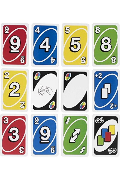 Mattel Games UNO Deluxe Card Game 112 Cards Scoring Pad Pencil in Storage Tin Family Game