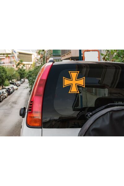 Oracal Car sticker ''Cross'', 15x15 cm, orange