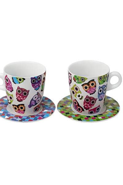 Omada PLEXART Mugs and Cups Set of 2 Tea Mugs - Owl