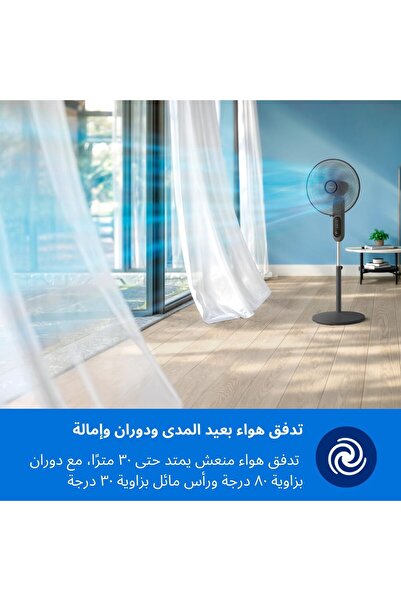 Philips Long-Range Tower Fan with Aroma Diffuser, 3330 m³/h, 3 Speeds - CX1520/01