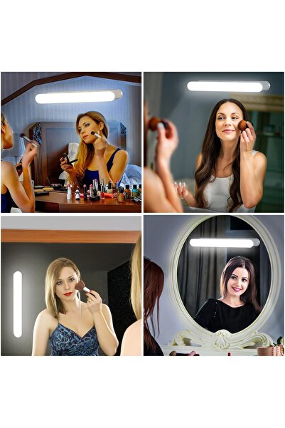 AZONEE مصباح حائط LED - شريط إضاءة مغناطيسي للمرايا/الزينة، 3 أوضاع ألوان، سط...