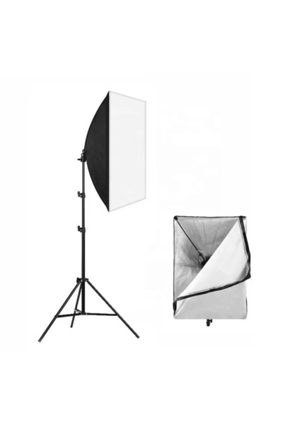Generic Photography Lighting Kit with Adjustable Tripod Stand Included LED Bulb Photo Studio Light