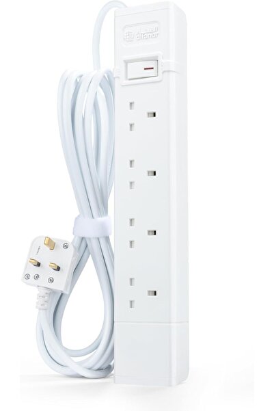 Alfanar 4 Sockets 3 Meters Power Strip with Overload Protection