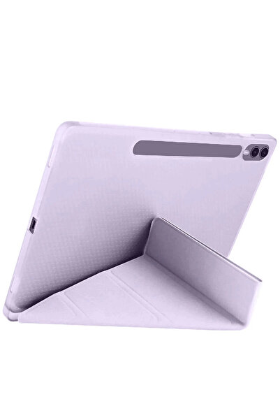 HarmonyAura Samsung Galaxy X610 Tab S9 Fe Plus 12.4 Case Mars Tablet Case with Pen Holder - Lilac