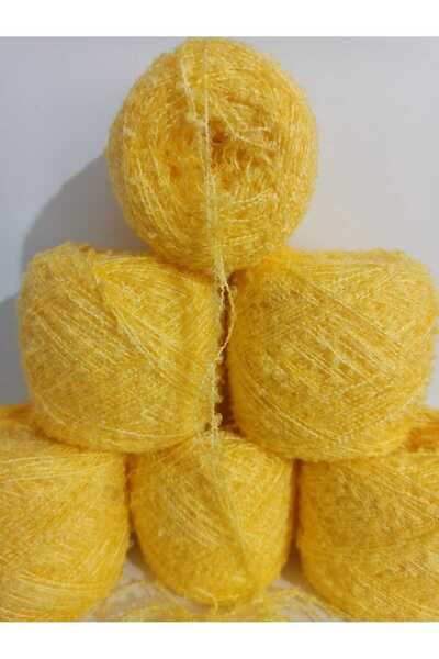 İPEK YÜN İPLİK DÜNYASI Buklet Örgü İpi (Sarı) Karışım 100gr