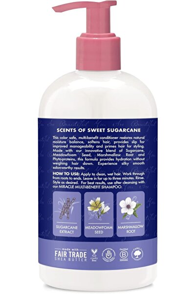 Shea Moisture Silicone Free Conditioner for Dry Hair - Sugarcane & Meadowfoam, Sulfate Free, 13 Oz