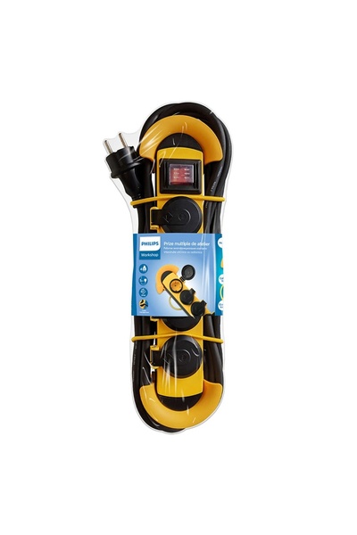 Philips extension cord, IP44 protection, 4 sockets, 5m