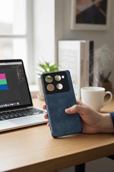 batuteknoloji Infinix Note 40 Pro Plus 5GKamera Korumalı Süet Görünüm Suni De...