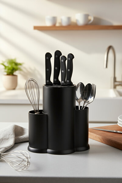 Hagen 3-Compartment Multi Vertical Cutlery Holder Knife Holder Countertop Cutlery Organizer A+ Premium Quality Cutlery Holder